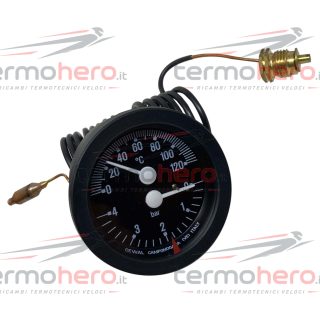 Riello 4363841 - Termoidrometro D52 0-120Â°C 0-4 Bar Ã˜ 52 mm per Benefit e Benessere